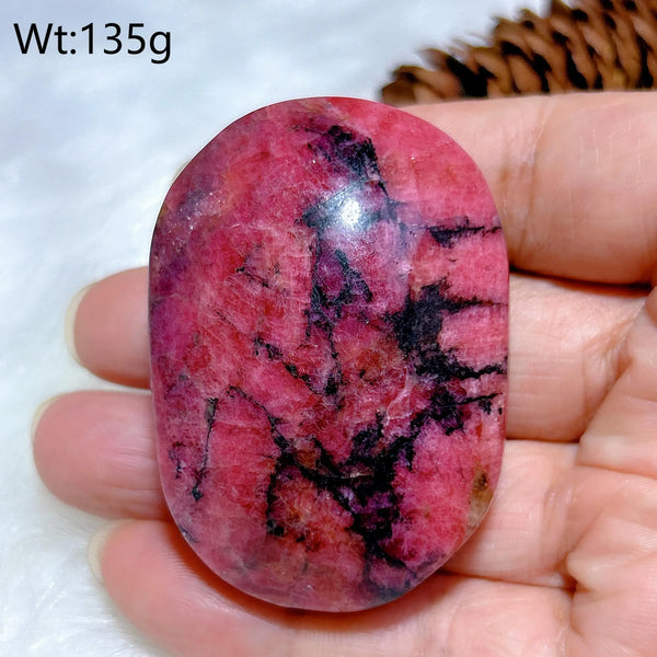 Pink Rhodonite Palm Stone-ToShay.org