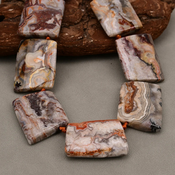 Orange Crazy Agate Beads-ToShay.org