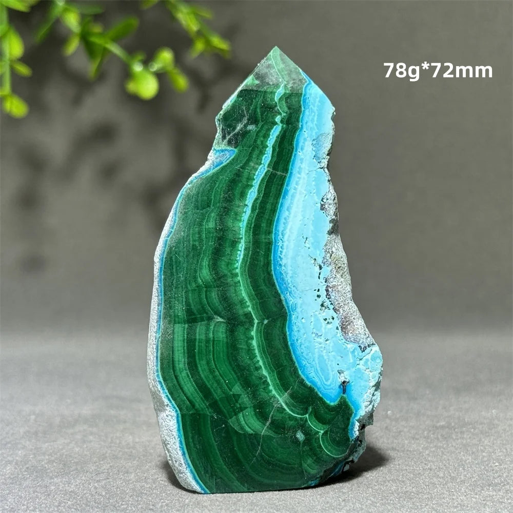 Blue Chrysocolla Malachite Point-ToShay.org