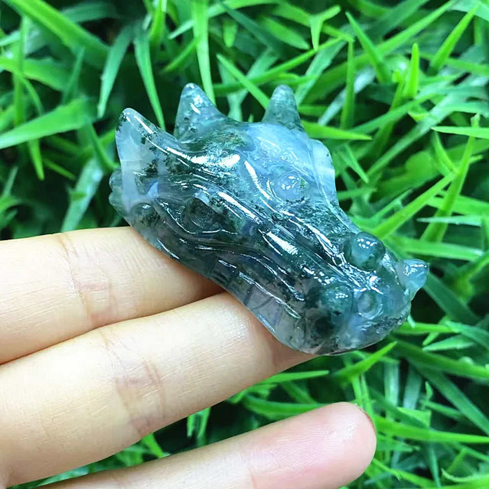 Blue Agate Hippopotamus Head-ToShay.org