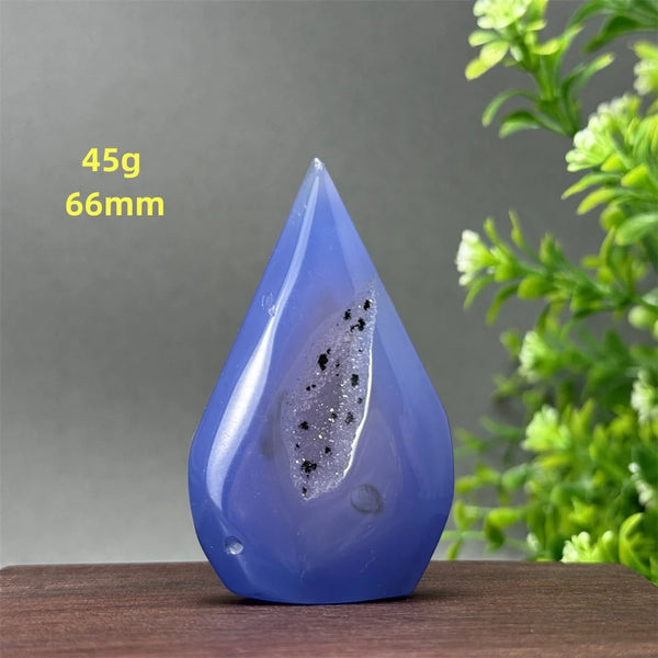 Blue Agate Geode Torch-ToShay.org