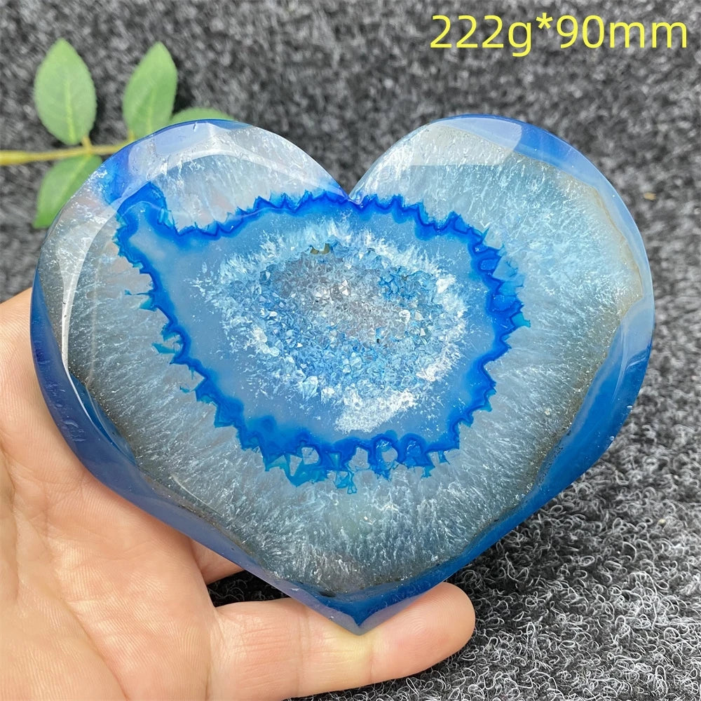 Blue Agate Geode Heart-ToShay.org