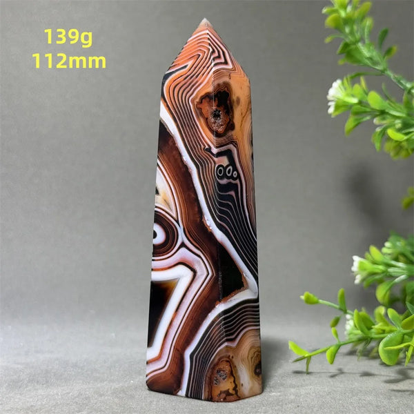 Black Red Striped Agate Obelisk-ToShay.org