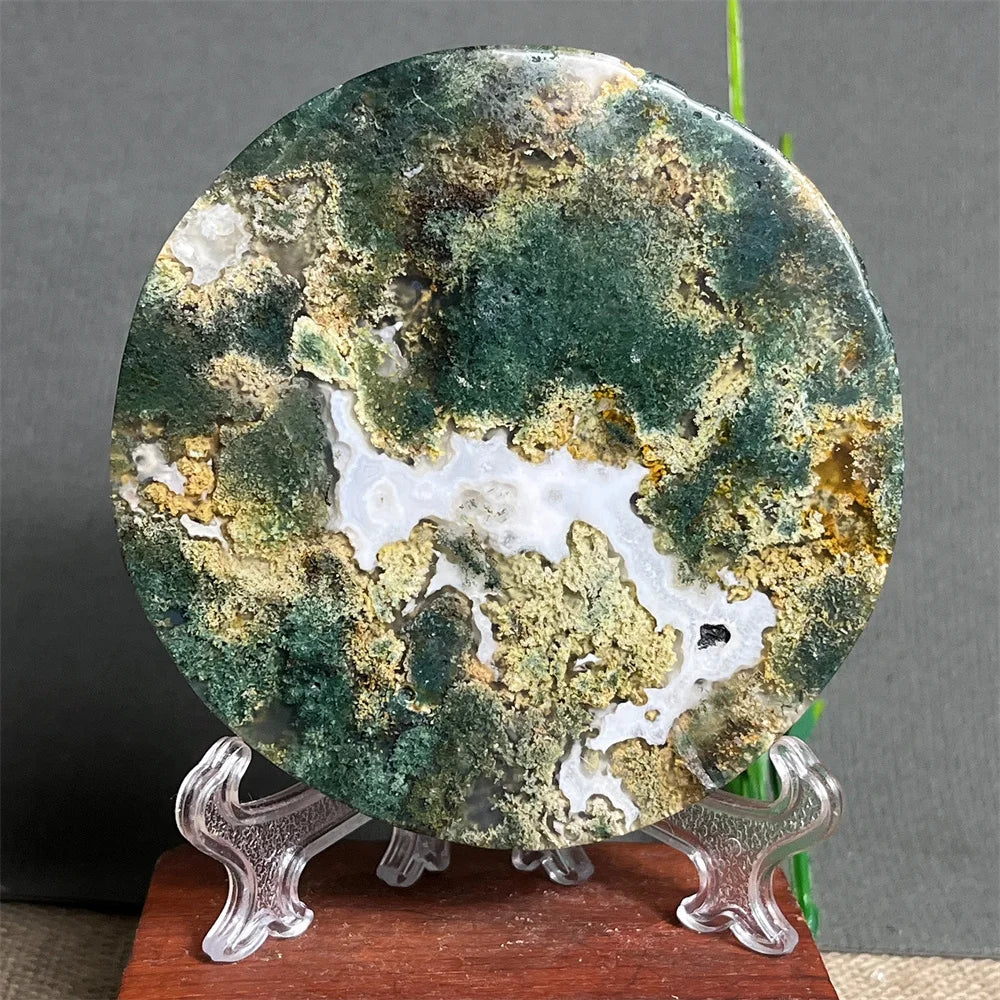 Green Moss Agate Plate-ToShay.org