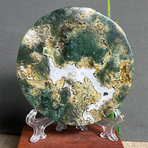 Green Moss Agate Plate-ToShay.org