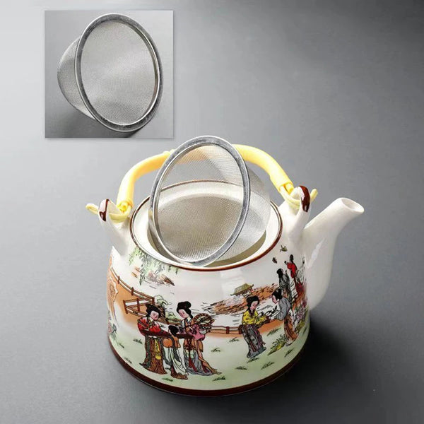 White Painted Porcelain Tea Pot-ToShay.org