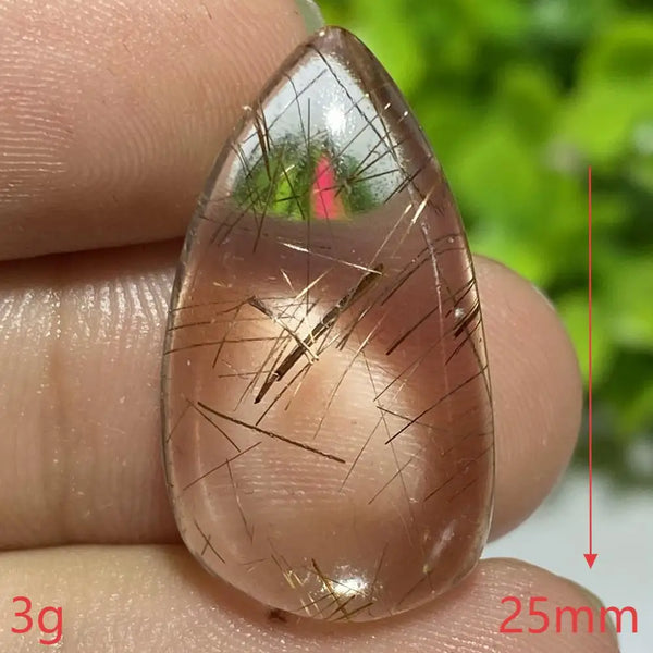 Gold Hair Rutilated Quartz Pendant-ToShay.org