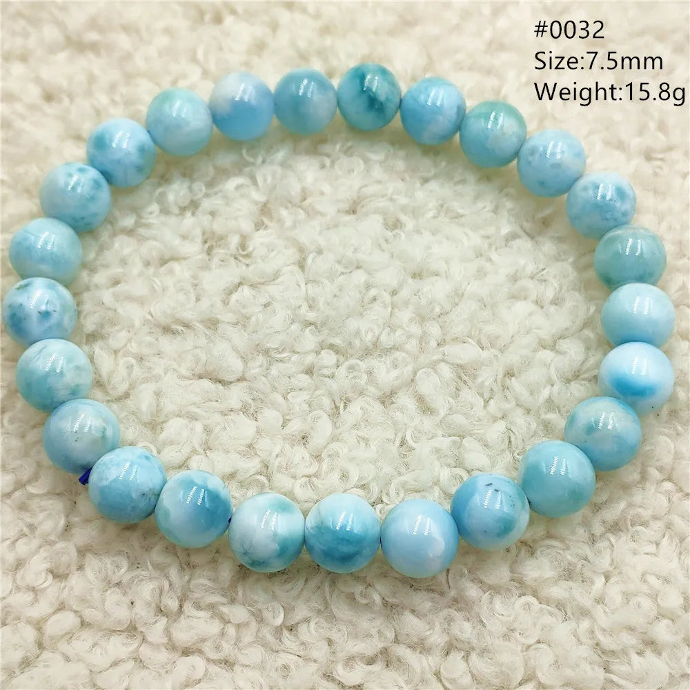 Blue Larimar Bead Bracelet-ToShay.org