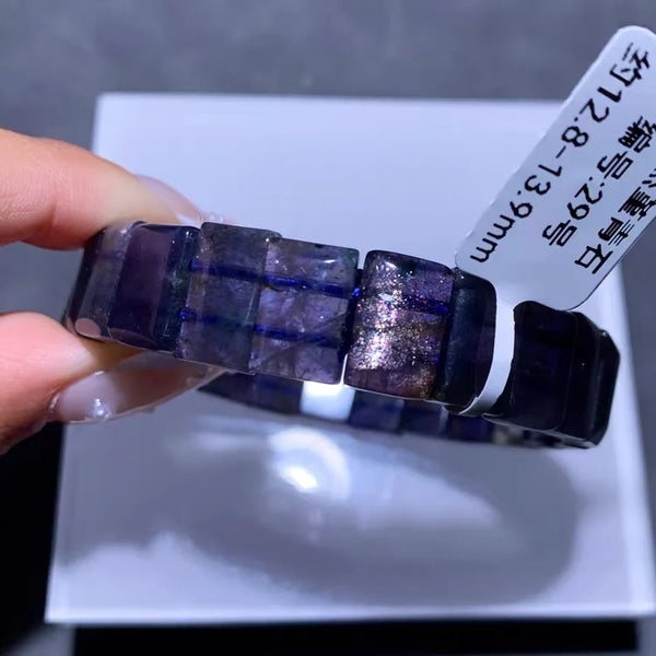 Blue Dichroite Cordierite Bracelet-ToShay.org