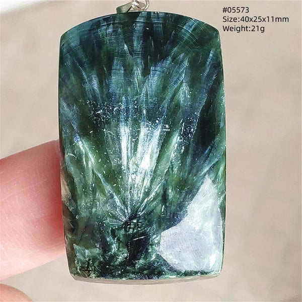 Green Seraphinite Pendant-ToShay.org