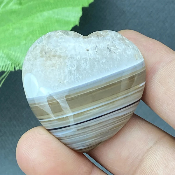 Black Agate Geode Heart-ToShay.org