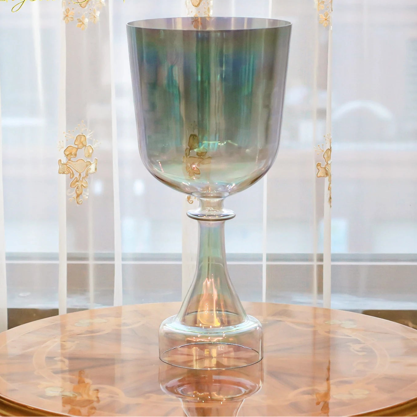 Green Aurora Singing Chalice-ToShay.org
