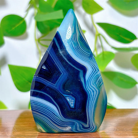 Blue Silk Agate Flame-ToShay.org