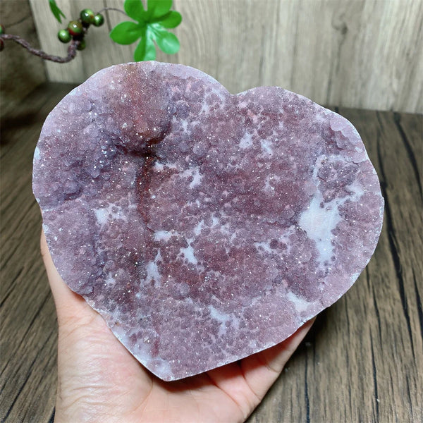 Pink Amethyst Cluster Heart-ToShay.org