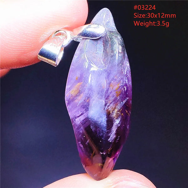Purple Cacoxenite Auralite Pendant-ToShay.org