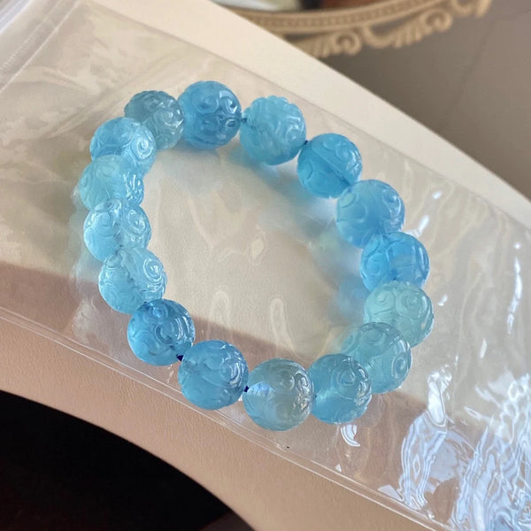 Blue Aquamarine Bracelet-ToShay.org