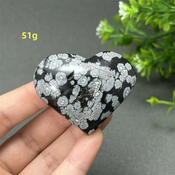 Black Snowflake Obsidian Heart-ToShay.org