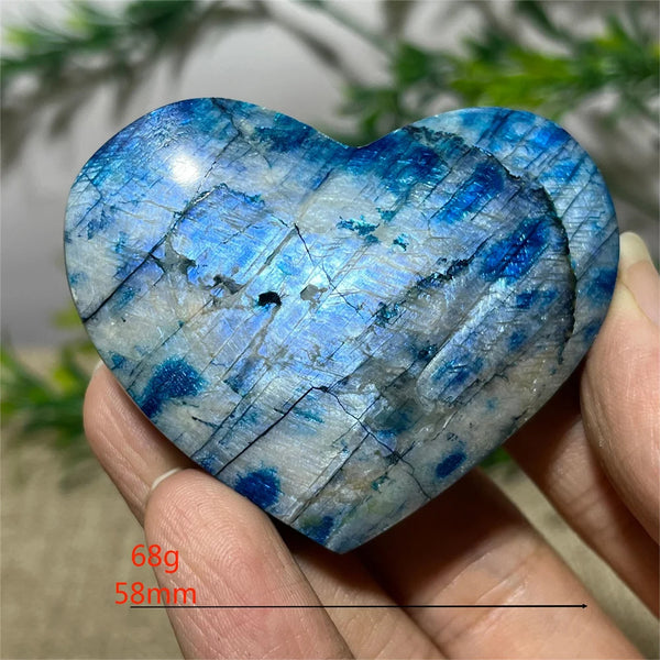 Blue Flash Moonstone Heart-ToShay.org