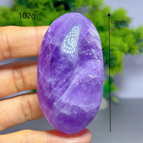 Purple Amethyst Palm Stone-ToShay.org