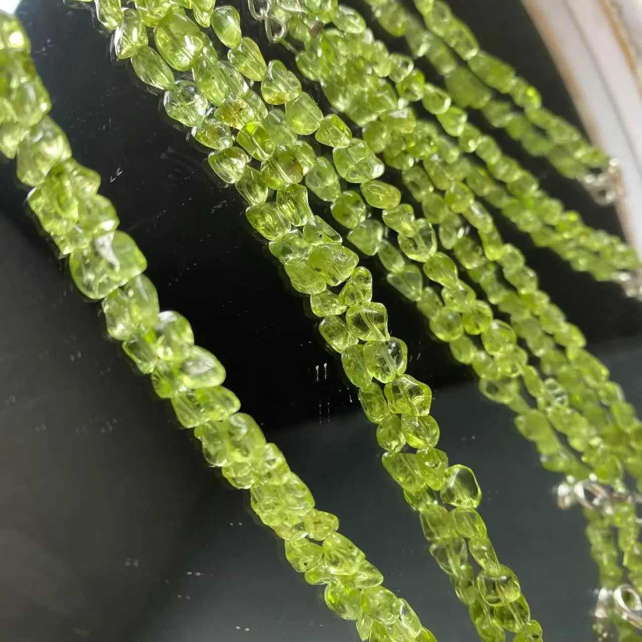 Green Peridot Bead Bracelet-ToShay.org