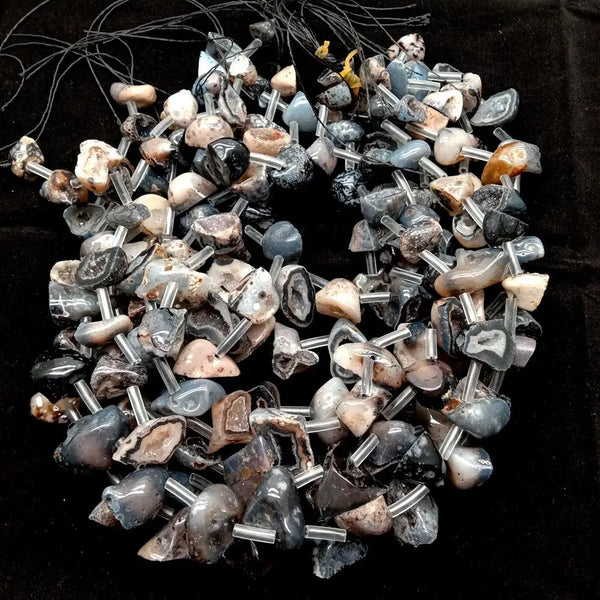 Grey Agate Chip Beads-ToShay.org