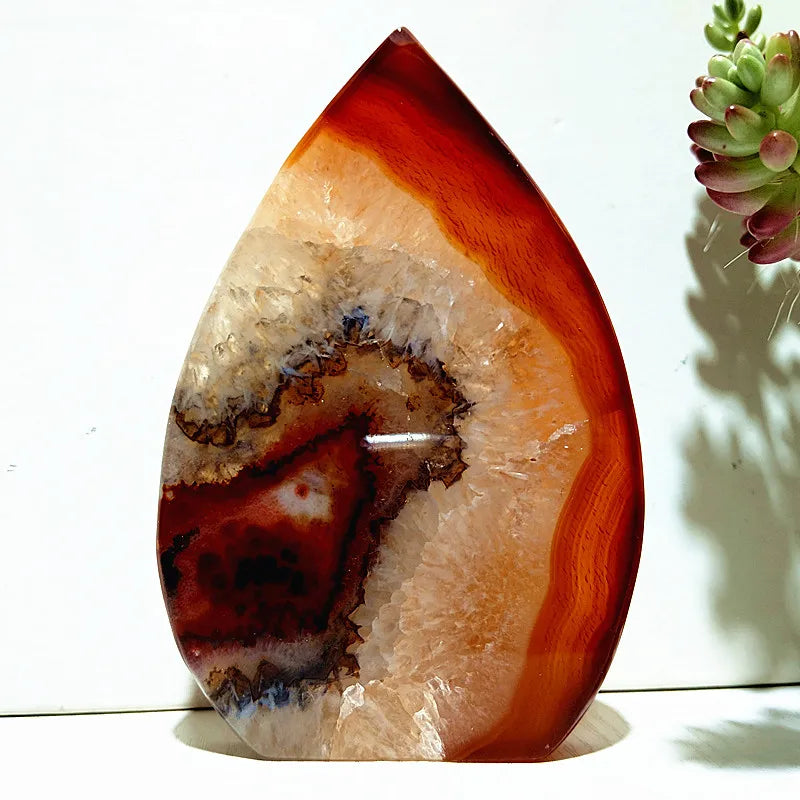 Red Agate Druzy Torch-ToShay.org