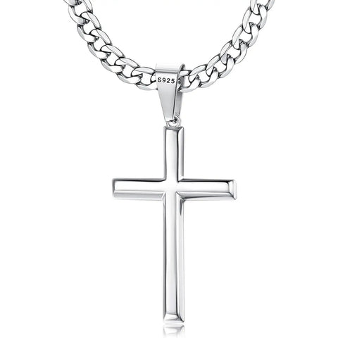 Silver Cross Necklace-ToShay.org