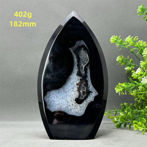Black Onyx Geode Torch-ToShay.org