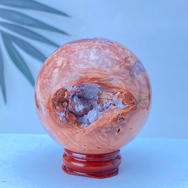 Pink Rose Hermosa Quartz Ball-ToShay.org