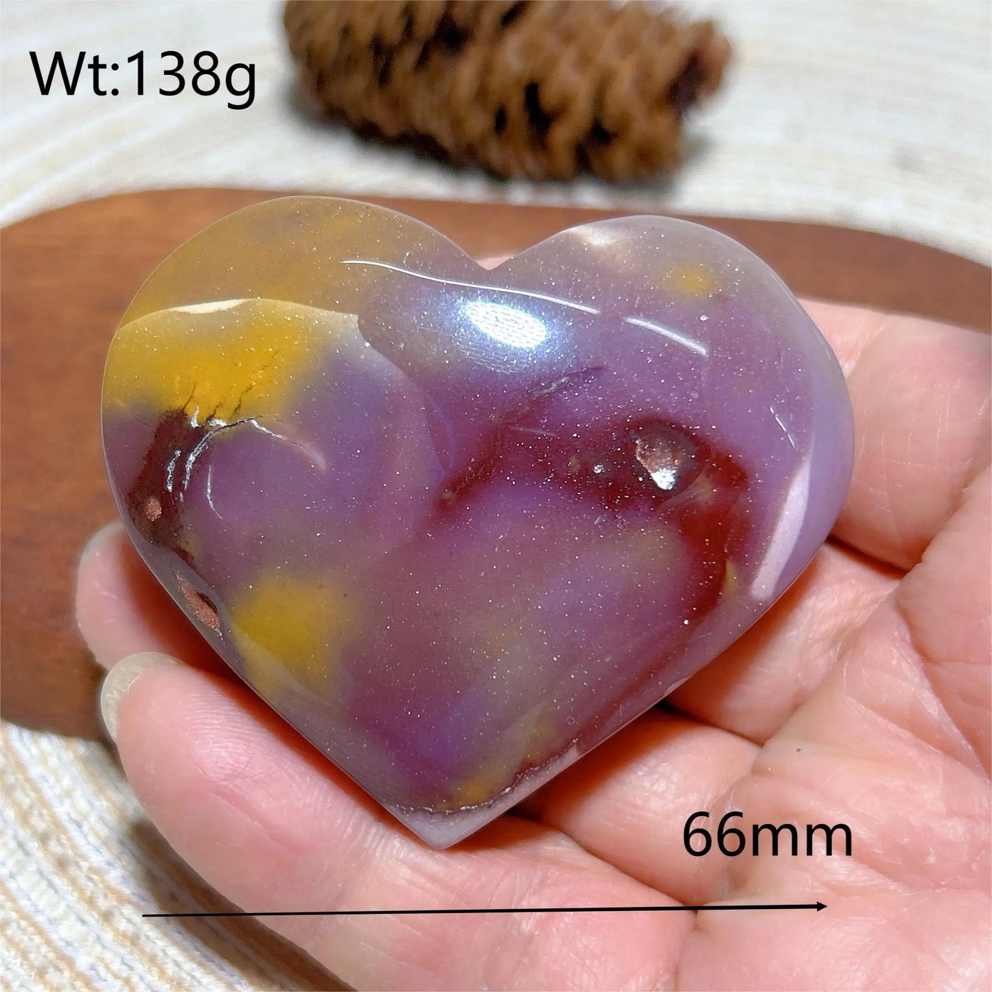 Yellow Mookaite Hearts-ToShay.org