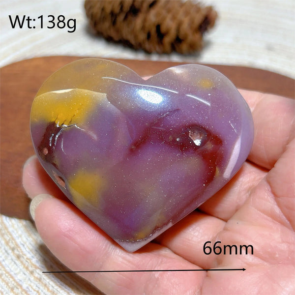 Yellow Mookaite Hearts-ToShay.org