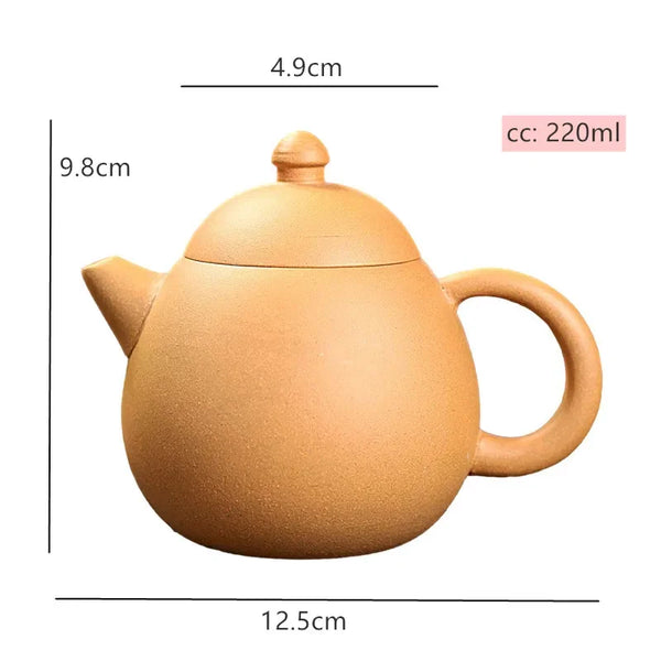 Yellow Dragon Egg Clay Teapot-ToShay.org