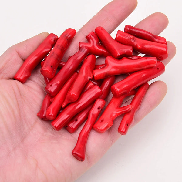 Red Coral Branch Beads-ToShay.org