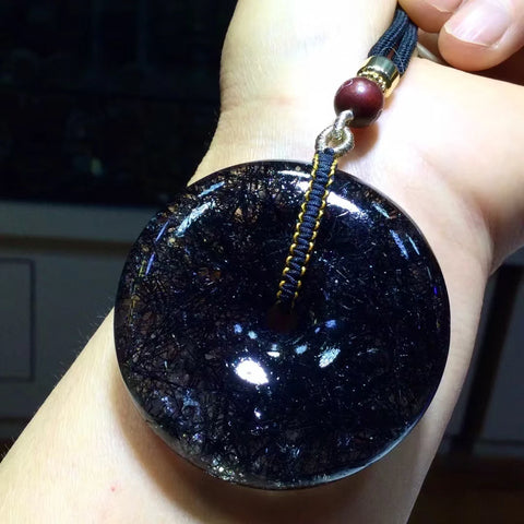 Black Rutilated Quartz Pendant-ToShay.org