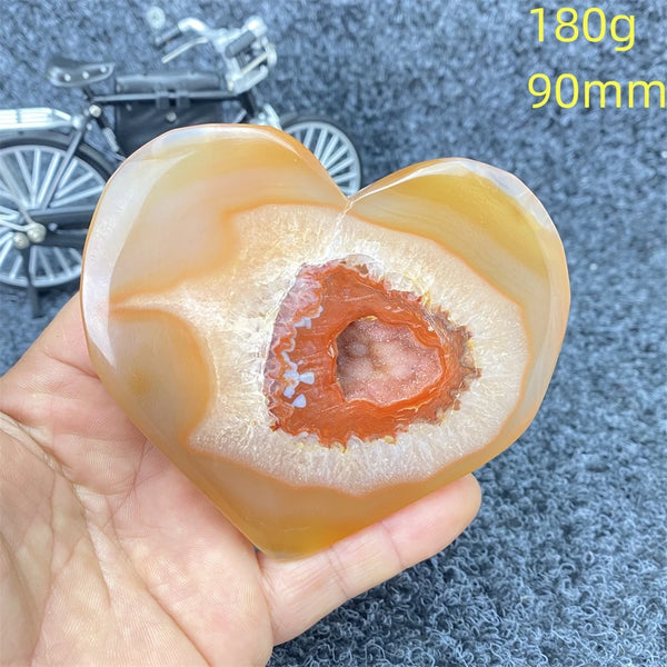 Red Agate Geode Heart-ToShay.org