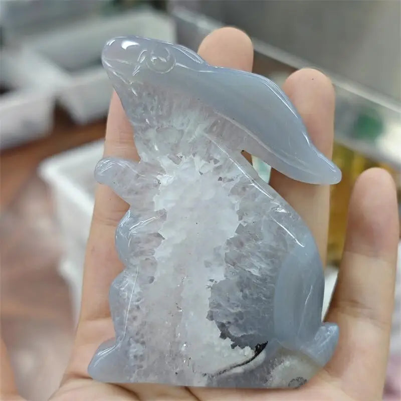 Yellow Druzy Agate Rabbit-ToShay.org