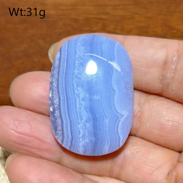 Blue Lace Agate Palm Stone-ToShay.org