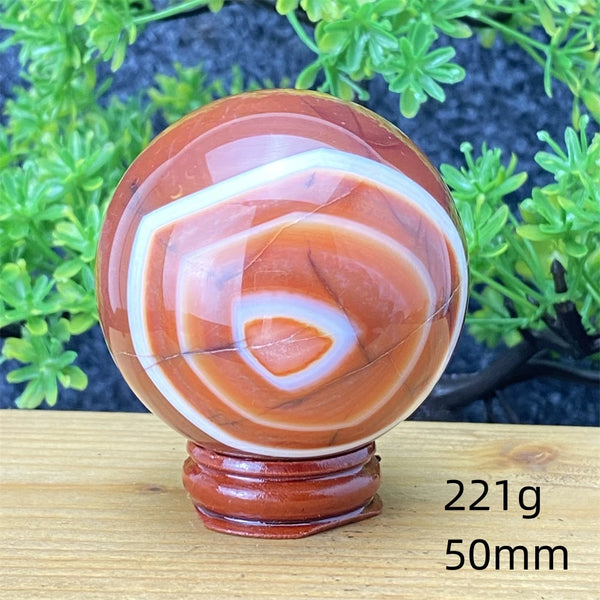 Red Striped Agate Ball-ToShay.org