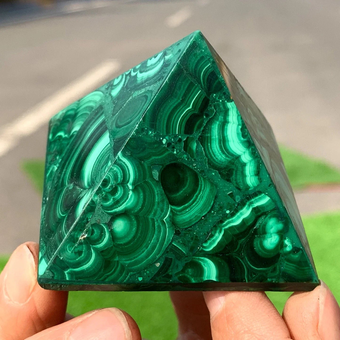 Green Malachite Pyramid-ToShay.org