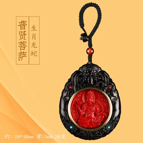 Red Cinnabar Buddha Pendant-ToShay.org