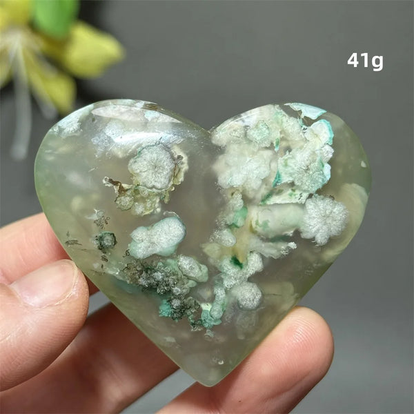 Green Cherry Agate Heart-ToShay.org
