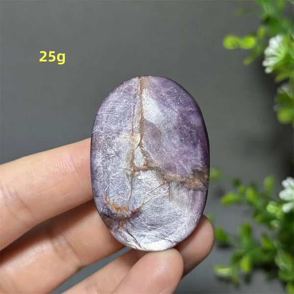 Purple Lepidolite Palm Stone-ToShay.org