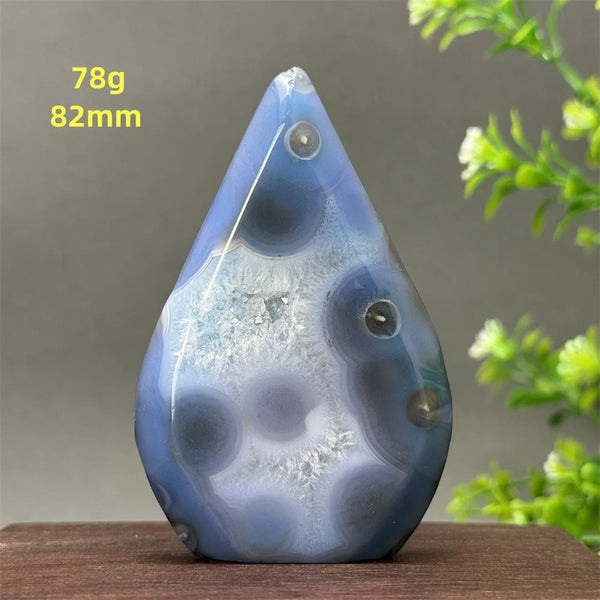 Blue Agate Geode Torch-ToShay.org