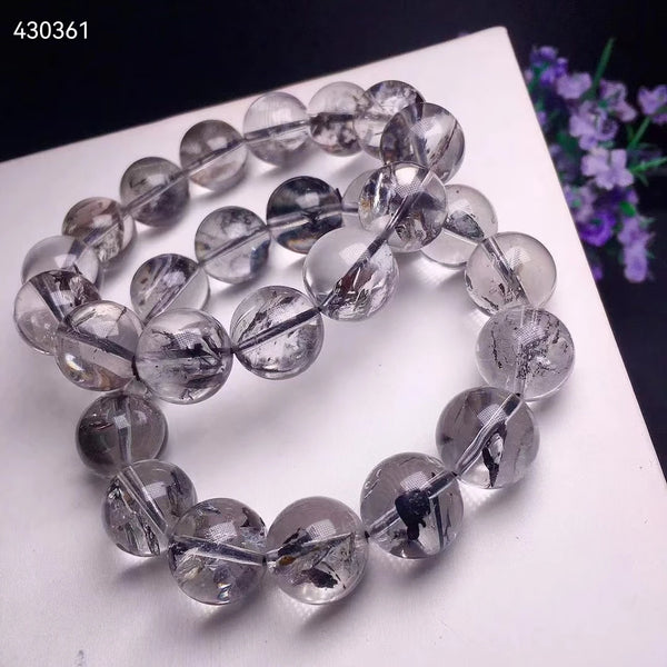 Black Herkimer Diamond Bracelet-ToShay.org