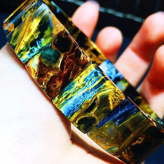 Blue Pietersite Chatoyant Bangle-ToShay.org