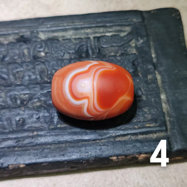 Red Carnelian Agate Dzi Bead-ToShay.org