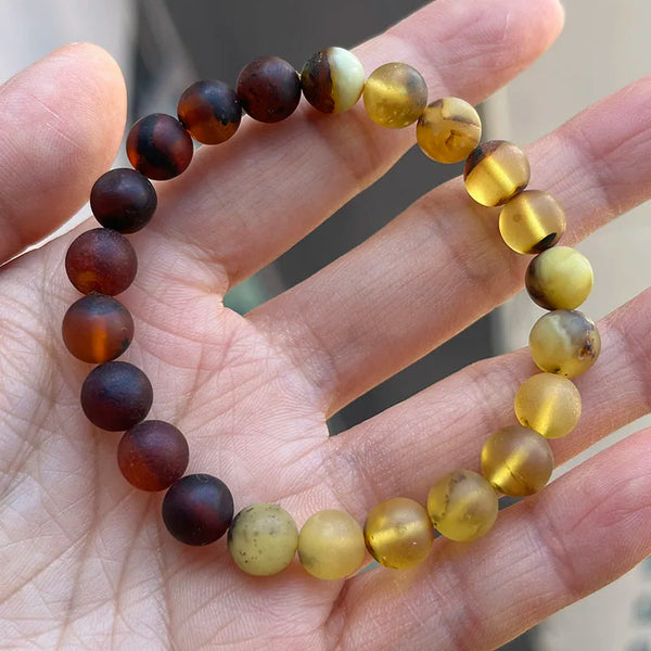 Yellow Amber Bead Bracelets-ToShay.org