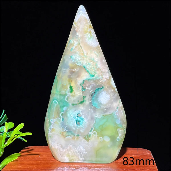 Green Flower Agate Flame-ToShay.org