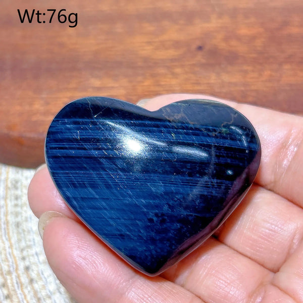 Blue Flash Tiger Eye Heart-ToShay.org