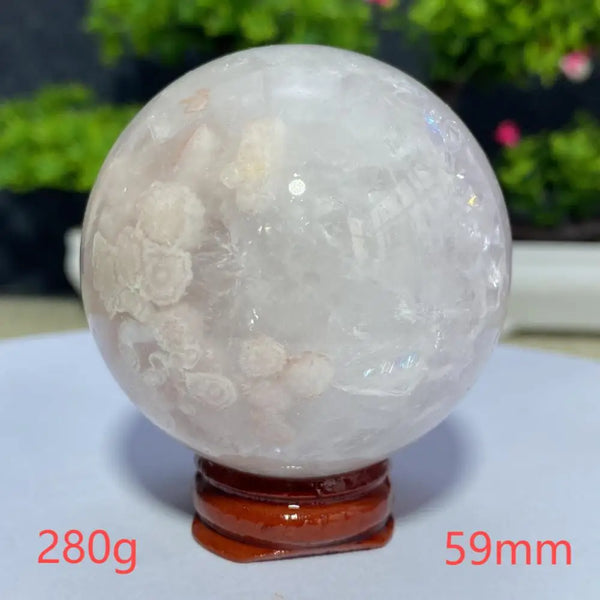 Pink Cherry Blossom Agate Ball-ToShay.org
